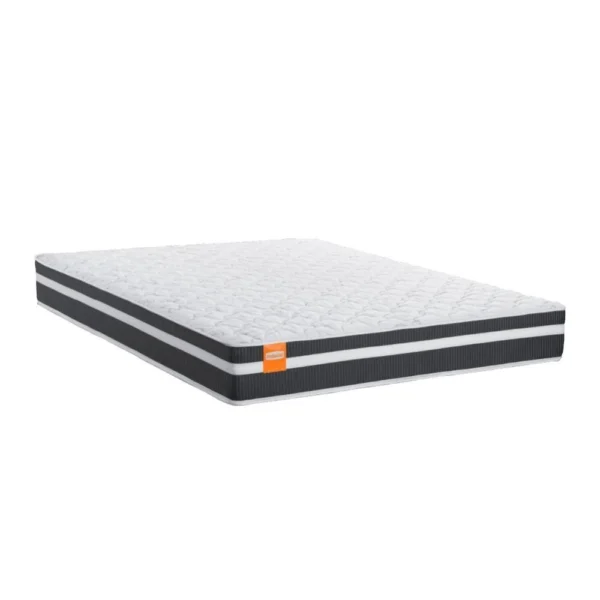 Colchão Casal Molas Qatar 138X188X22Cm Branco / Preto