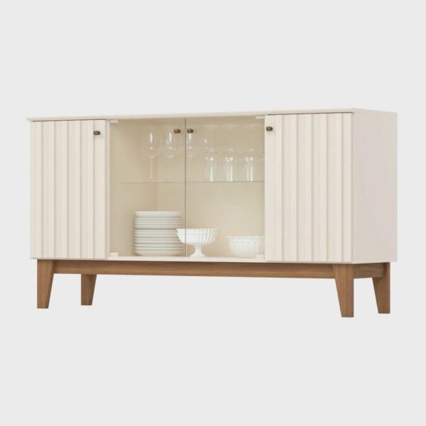 Aparador Buffet Tifany 4 Portas Espresso Móveis