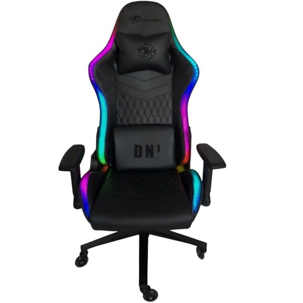 Cadeira Gamer DN1 rgb Preto Rodas de Silicone Draxen